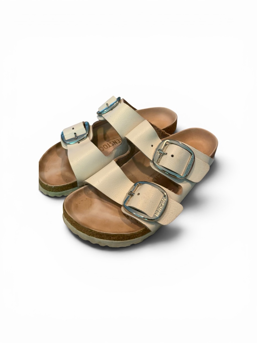 Birkenstock 36 White Arizona Two-Strap Sandals
